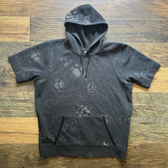 Jordan Black Gray Patterned Hoodie - Picture 1 of 8
